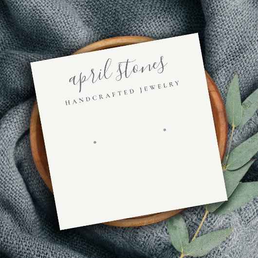 Carte De Visite Carré Écran d'oreille noir gris minimal