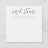 Carte De Visite Carré Écran d'oreille noir gris minimal (Devant)