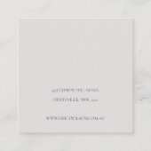 Carte De Visite Carré Écran du collier Web Citrouille Spider Halloween (Dos)