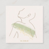 Carte De Visite Carré Ecran Lady Bijoux Boucles d'oreilles (Devant)