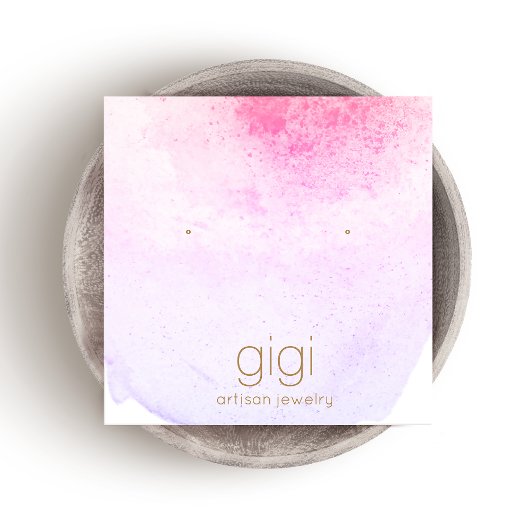 Carte De Visite Carré Écran Lavande Aquarelle Écran Porte