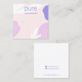 Carte De Visite Carré Écran Lavande Rose Époux À Porter Bijoux (Devant / Derrière)