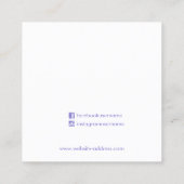 Carte De Visite Carré Écran Lavande Rose Époux À Porter Bijoux (Dos)