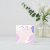 Carte De Visite Carré Écran Lavande Rose Époux À Porter Bijoux (Debout devant)