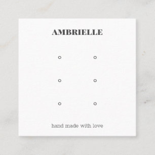 Carte De Visite Carré Écran moderne en bijoux en gras 3