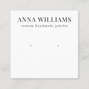 Carte De Visite Carré Écran moderne noir et blanc pour l'écriture