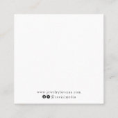 Carte De Visite Carré Écran moderne noir et blanc pour les coiffures (Dos)