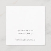 Carte De Visite Carré Écran Pastel Blush Rose Floral Bunch Collier (Dos)