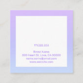 Carte De Visite Carré Écran Purple Rainbow Soap Bubbles Earrings (Dos)