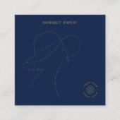 Carte De Visite Carré Écran Royal Blue Lady Bijoux (Devant)