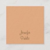 Carte De Visite Carré Écriture manuscrite Nom du script Moderne Modèle é (Devant)