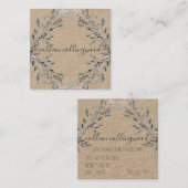 Carte De Visite Carré Écriture manuscrite papier Kraft moderne professio (Devant / Derrière)