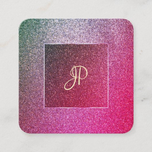 Carte De Visite Carré Écriture manuscrite Script Modern Elite Parties sc (Devant)