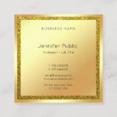 Carte De Visite Carré Écriture manuscrite Script moderne Parties scintil (Dos)