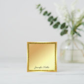 Carte De Visite Carré Écriture manuscrite Script moderne Parties scintil (Debout devant)