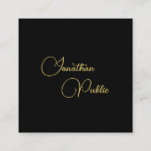 Carte De Visite Carré Écriture manuscrite tendance Nom du script Modèle  (Devant)