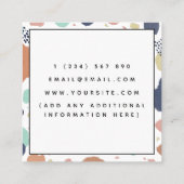 Carte De Visite Carré Écrivain Abstrait de peinture colorée (Dos)