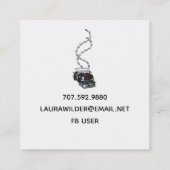 Carte De Visite Carré Écrivain vintage (Dos)