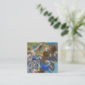 Carte De Visite Carré Edgar Degas - Danseuses bleues - Code QR (Debout devant)