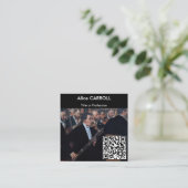 Carte De Visite Carré Edgar Degas - Orchestre à l'Opéra - QR Code (Debout devant)