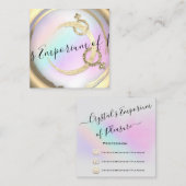 Carte De Visite Carré Éducation physique École intime Rose or rose (Devant / Derrière)