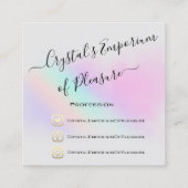 Carte De Visite Carré Éducation physique École intime Rose or rose (Dos)