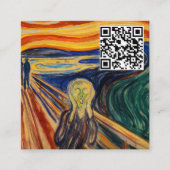 Carte De Visite Carré Edvard Munch - The Scream 1910 - QR Code (Devant)