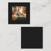 Carte De Visite Carré Église chrétienne (Devant / Derrière)