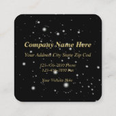 Carte De Visite Carré Elégance noire (Dos)