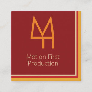 Carte De Visite Carré Élégance simple et colorée