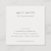 Carte De Visite Carré Elégant Abstrait or violet brillant ordre Merci (Dos)