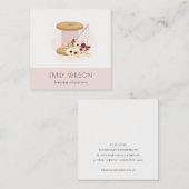 Carte De Visite Carré Elégant Aiguille Broussaillée Aiguille Flore Tailo (Devant / Derrière)