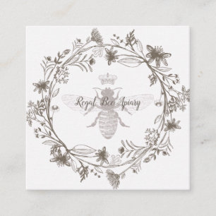 Carte De Visite Carré Élégant apiculteur apicole élevage miel Apiary