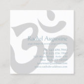 Carte De Visite Carré Elégant arbre Yoga Instructeur Wellness Life Coach (Dos)