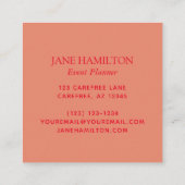 Carte De Visite Carré Élégant ballons de Parties scintillant Monogramme (Dos)