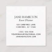 Carte De Visite Carré Élégant ballons de Parties scintillant Monogramme (Dos)