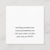 Carte De Visite Carré Elégant blanc moderne ciseaux ciseaux cheveux (Dos)