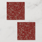 Carte De Visite Carré Elegant Botanical Floral Pattern – Minimal Nature  (Devant / Derrière)