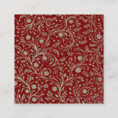 Carte De Visite Carré Elegant Botanical Floral Pattern – Minimal Nature  (Dos)