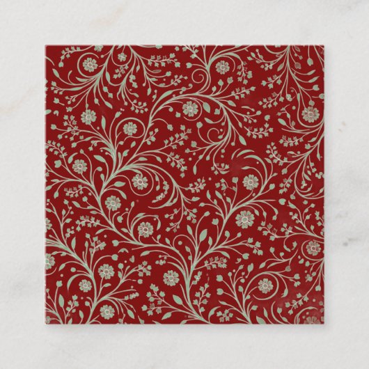 Carte De Visite Carré Elegant Botanical Floral Pattern – Minimal Nature  (Devant)
