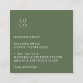 Carte De Visite Carré Elégant Botanique Eucalyptus Verdure Succulent (Dos)