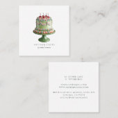 Carte De Visite Carré Elegant Cake Bakery  (Devant / Derrière)