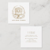 Carte De Visite Carré Elegant Cake Bakery Logo (Devant / Derrière)