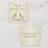 Carte De Visite Carré Élégant Chic Luxe Professionnel, Robe (Devant / Derrière)