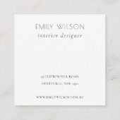 Carte De Visite Carré Élégant Citron mignon Gras Merci de Fruité (Dos)