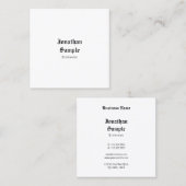 Carte De Visite Carré Élégant Classique Nostalgique Look Professionnel P (Devant / Derrière)