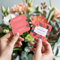 Elégant corail marine bleu floral bouquet de fleur