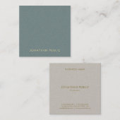 Carte De Visite Carré Élégant couleur Harmony Nettoyer Modèle profession (Devant / Derrière)