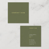 Carte De Visite Carré Elégant couleur Modèle professionnel luxe moderne (Devant / Derrière)