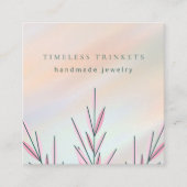 Carte De Visite Carré Elégant designer de bijoux moderne Boho (Devant)